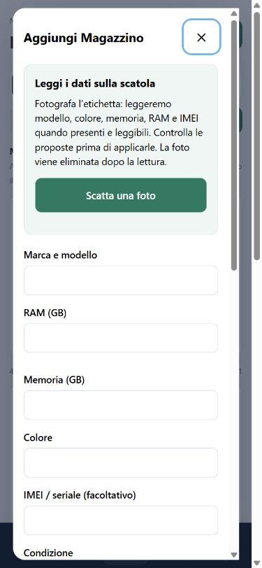 Caricamento telefono con il comando Scatta una foto
